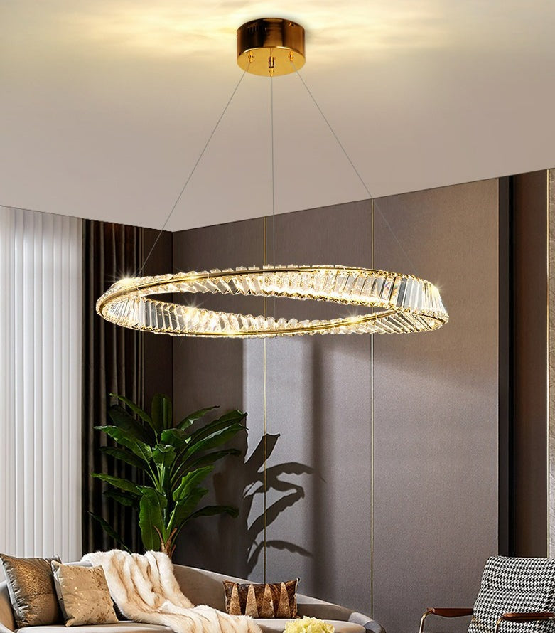 Designer Spiral Glas-Kristall-Kronleuchter