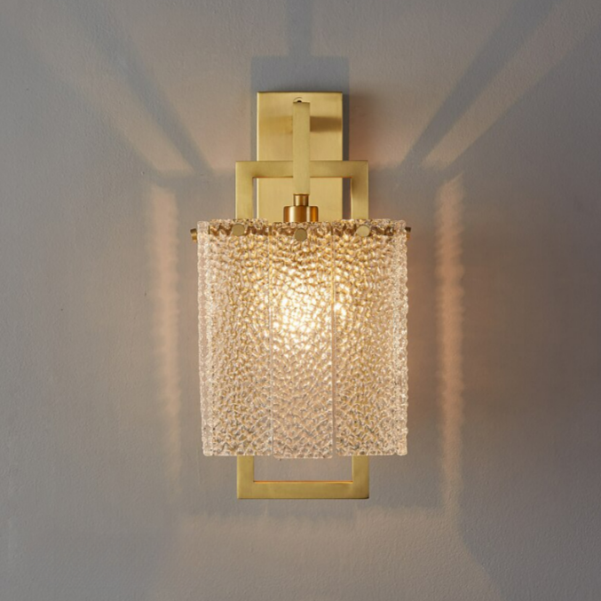 Moderne Texturierte Glas-Wandlampe