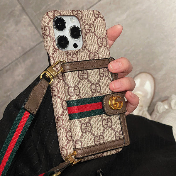 Ophidia Leather Wallet Crossbody iPhone Case