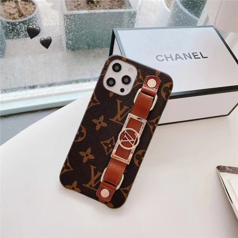 LUXURY LEATHER WRIST BAND IPHONE CASE