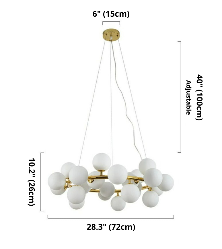 Fleur - Moderner Glas-Globus-Kronleuchter