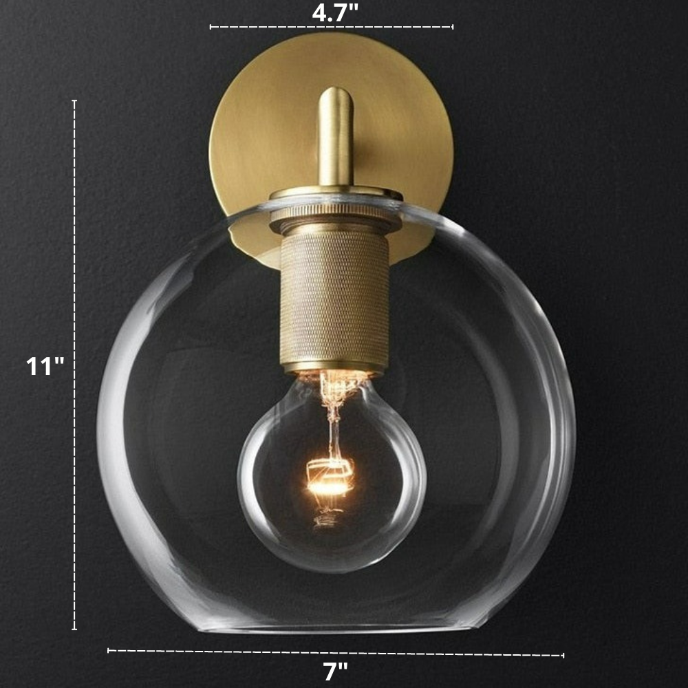 Designer Kupfer- & Glas-Wandlampen