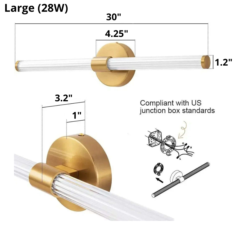 Tinsley - Zwei-Birnen LED Wand-/Waschbeckenleuchte