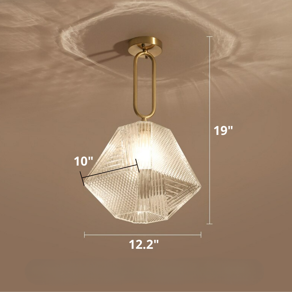 Moderne Glas-Kristall-Deckenleuchte
