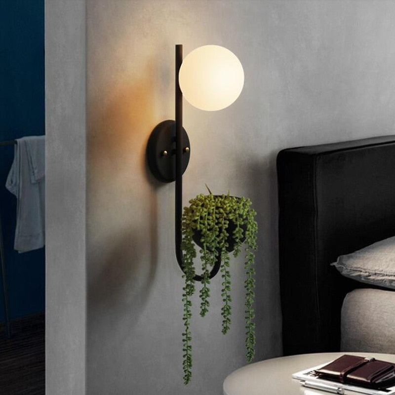 Moderne Pflanzgefäß-Wandlampe