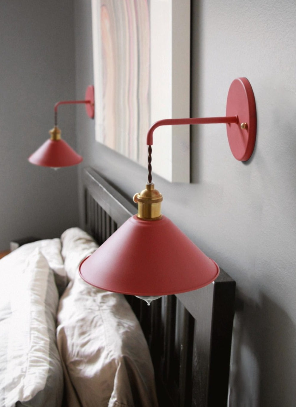 Bunte Retro-Wandlampen
