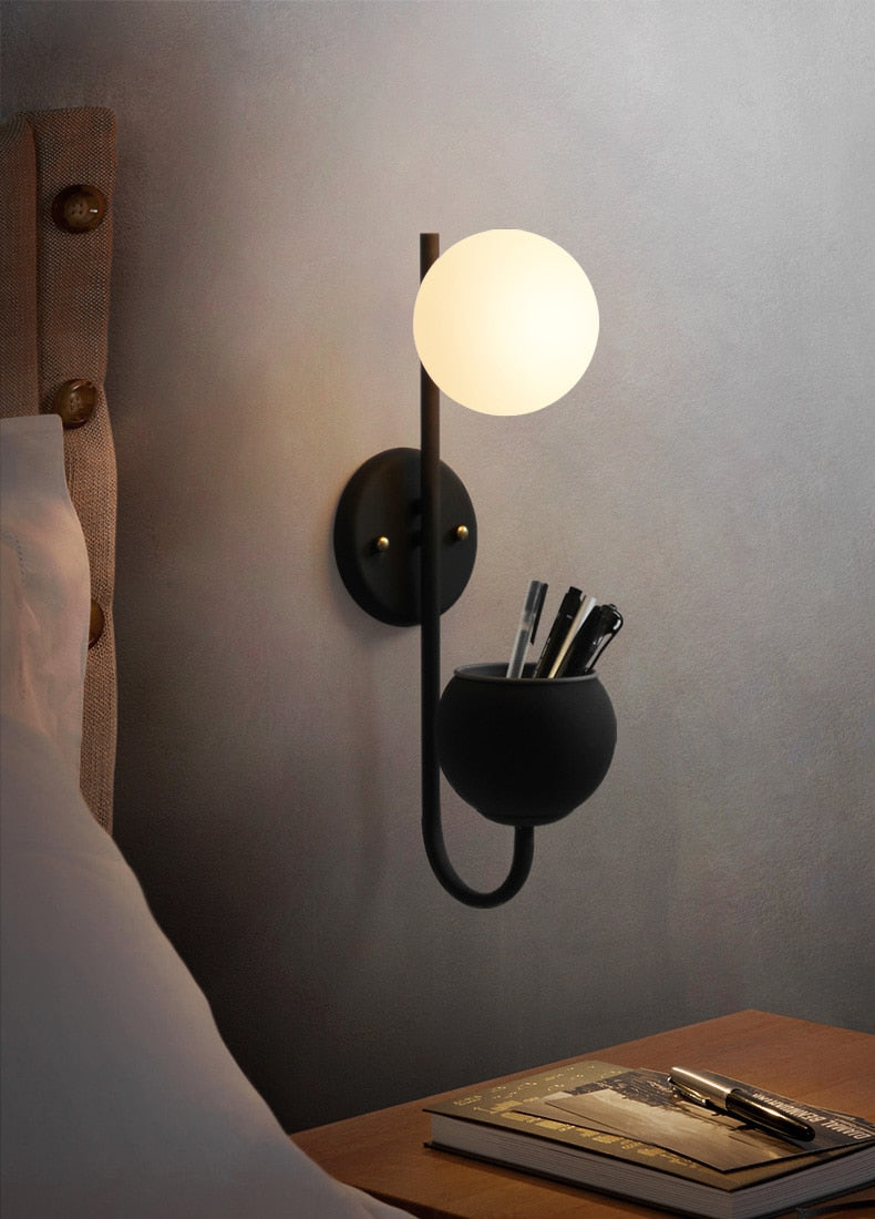 Moderne Pflanzgefäß-Wandlampe