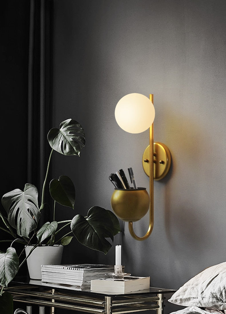 Moderne Pflanzgefäß-Wandlampe