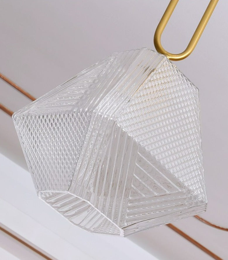Moderne Glas-Kristall-Deckenleuchte