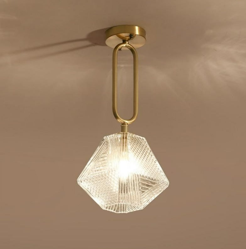 Moderne Glas-Kristall-Deckenleuchte