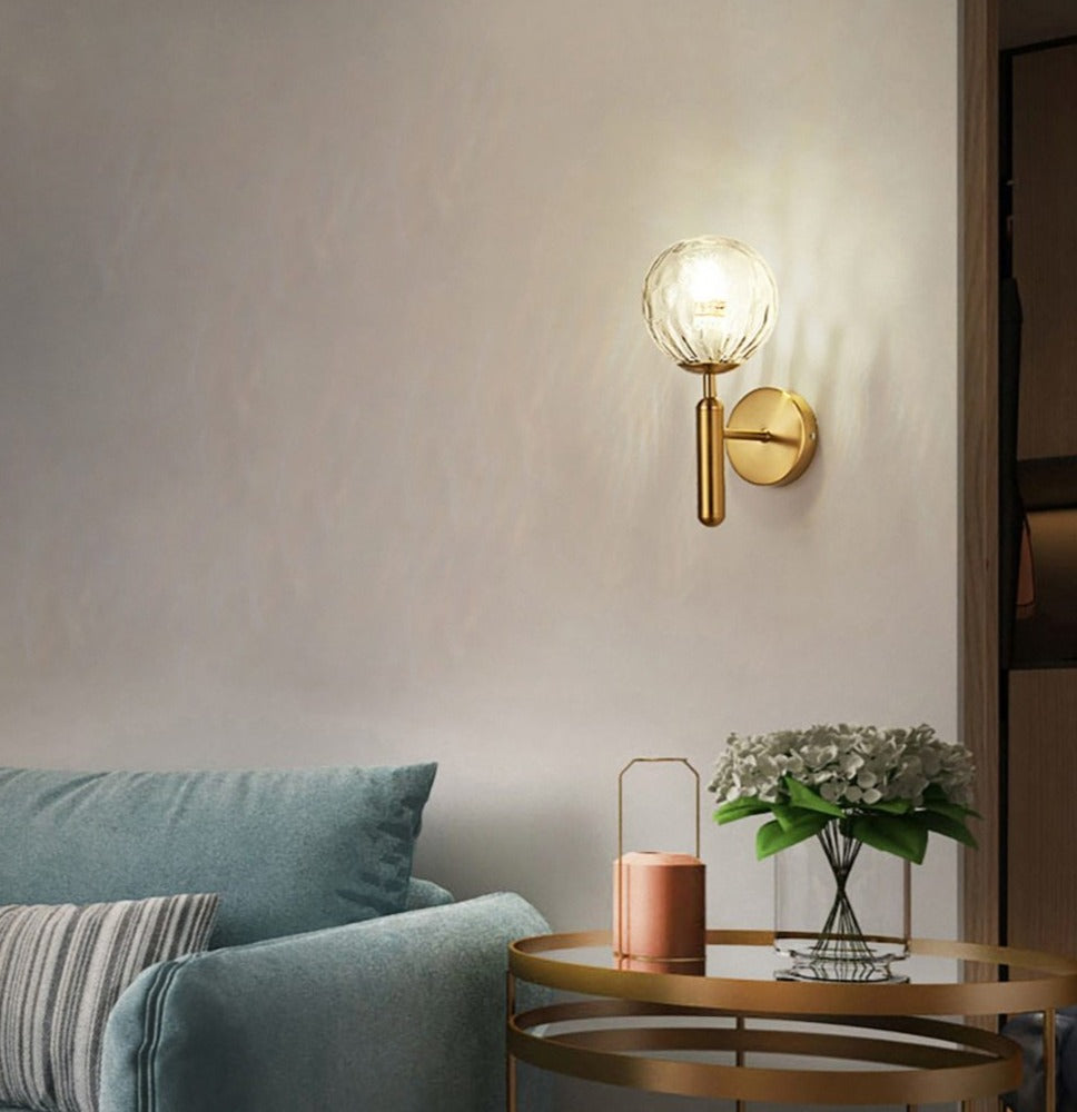 Moderne Glas-Globus Wandleuchte