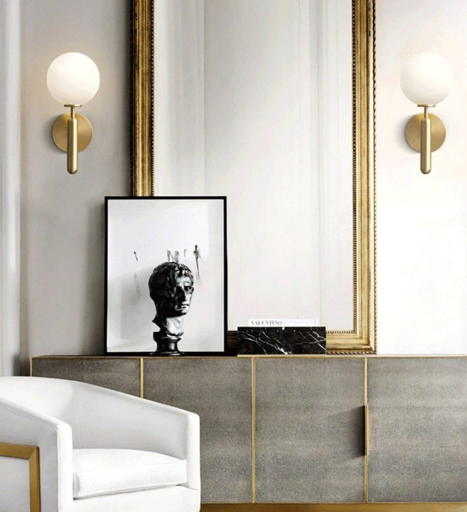 Moderne Glas-Globus Wandleuchte
