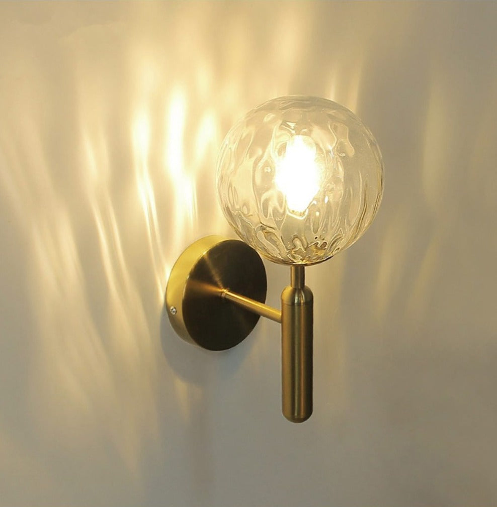 Moderne Glas-Globus Wandleuchte