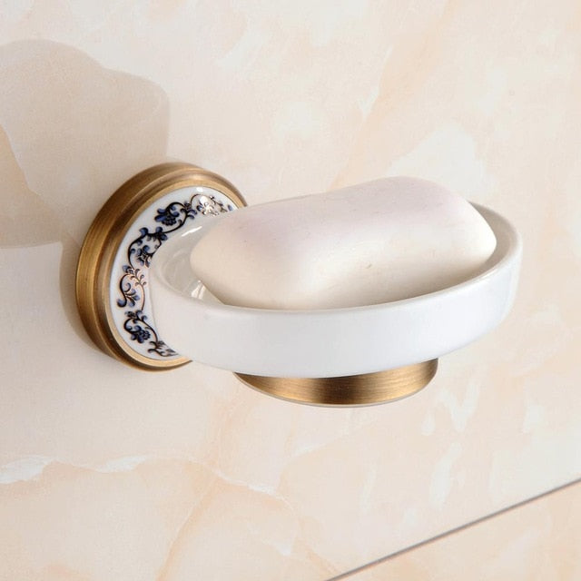 Antike Messing-Badezimmer-Set