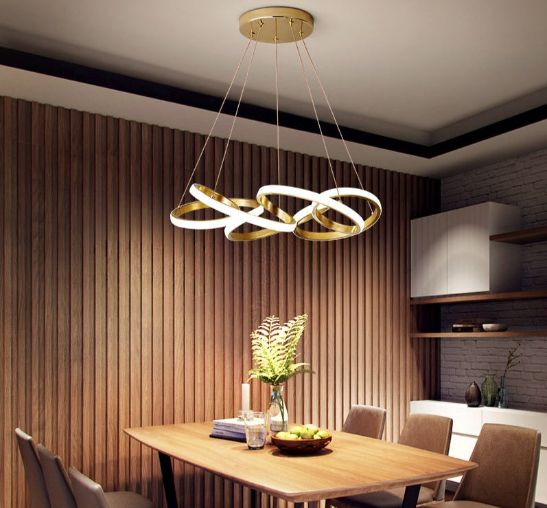 Moderne LED-Ribbon-Kronleuchter