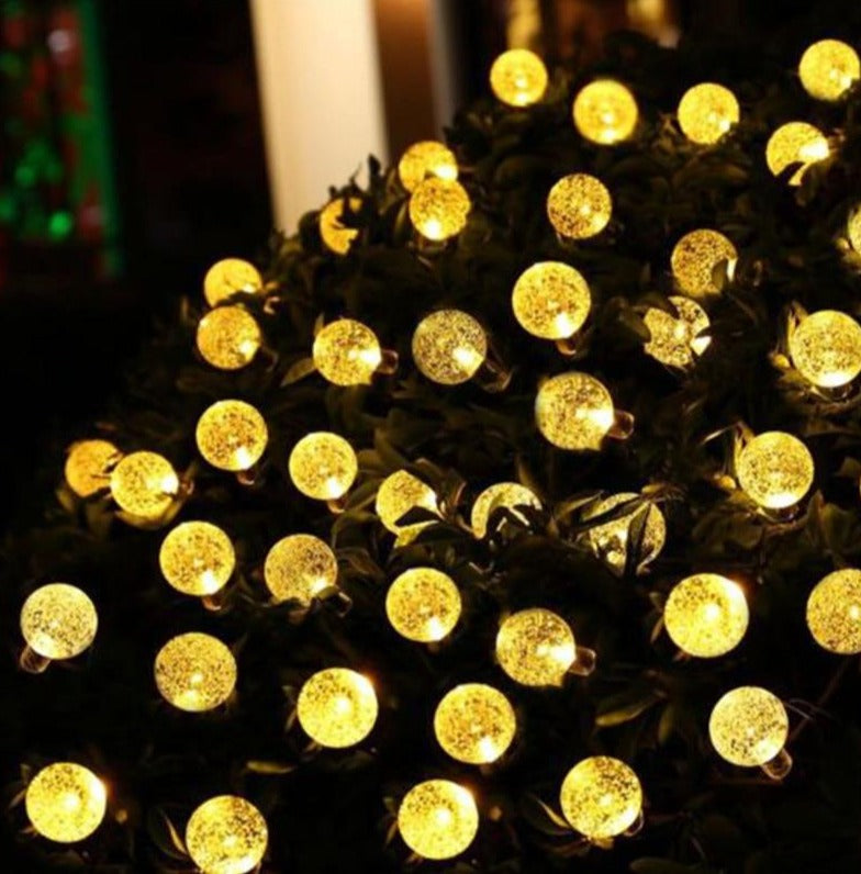 Solarbetriebene LED-Globus-Lichterketten