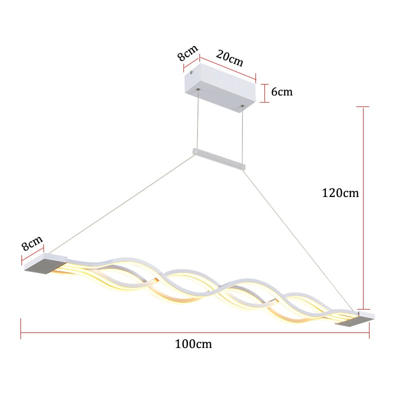 LED Wave Kronleuchter