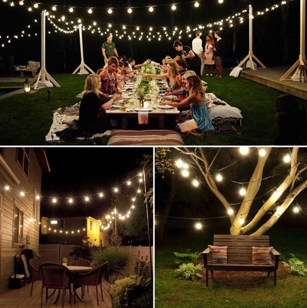 Solarbetriebene LED-Globus-Lichterketten