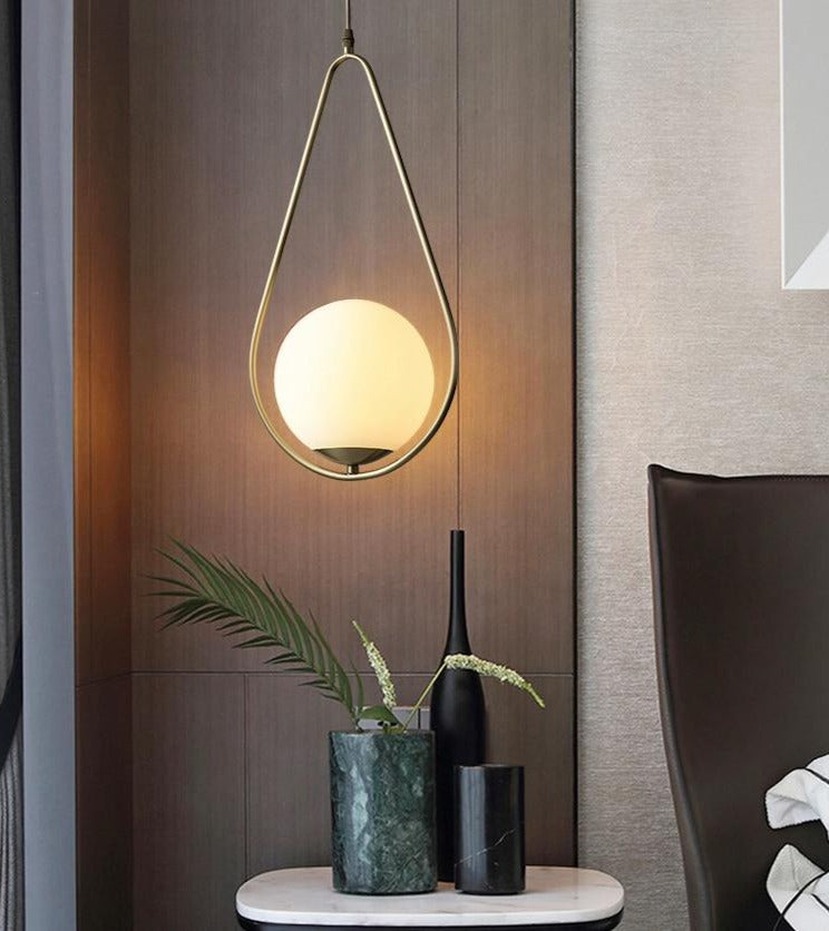 Moderne Frosted Glass Globe Pendelleuchten