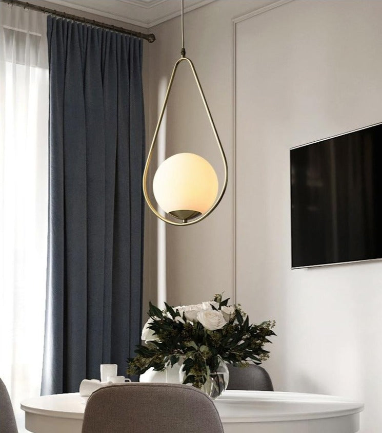 Moderne Frosted Glass Globe Pendelleuchten