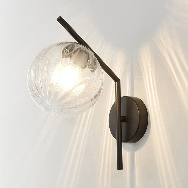 Faulkner - Moderne Glas-Globus Wandleuchte