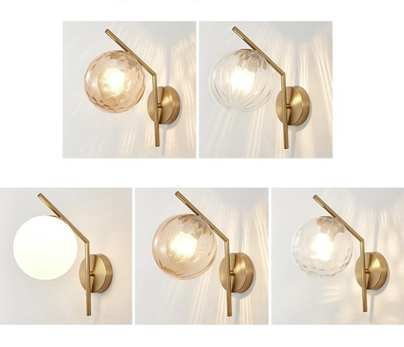 Faulkner - Moderne Glas-Globus Wandleuchte