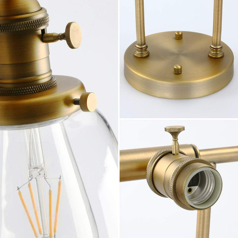 Drei-Birnen Franklin Vintage-Wandlampe