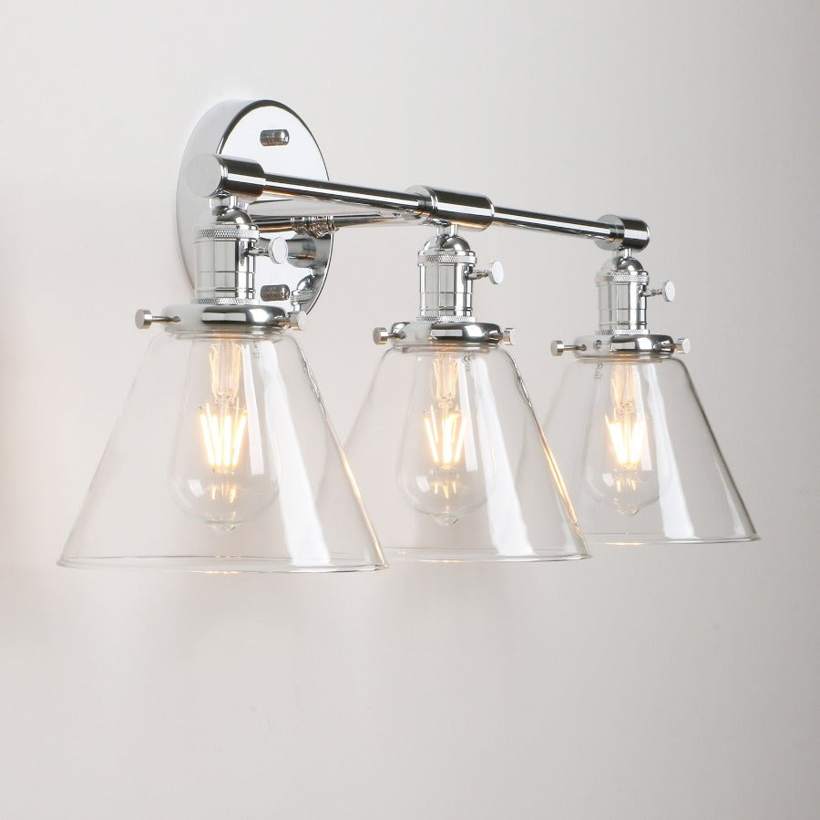 Drei-Birnen Franklin Vintage-Wandlampe