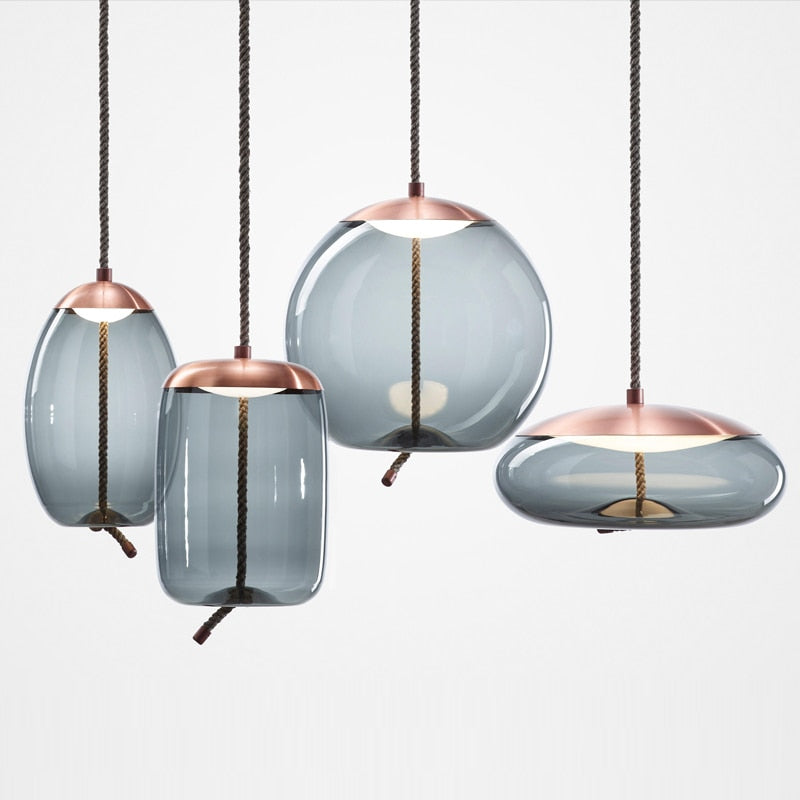Nordic Rope & Glass Pendelleuchten
