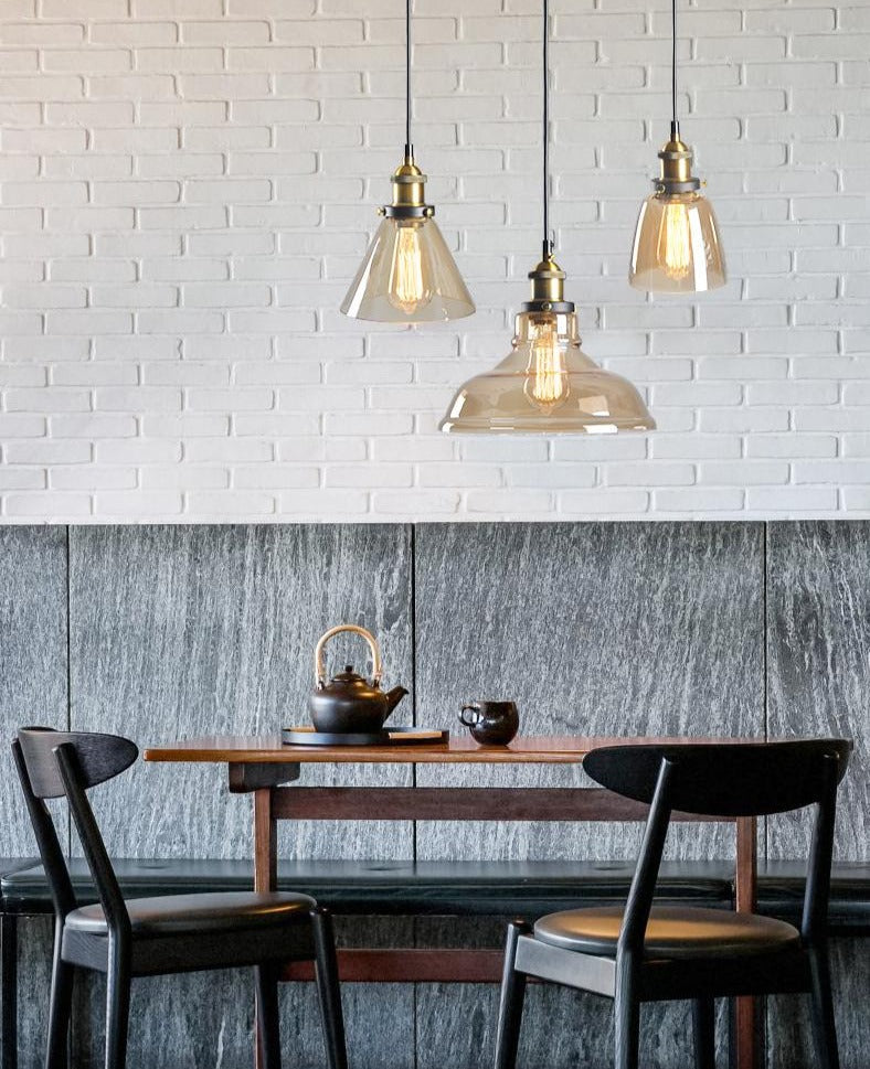 Rustikale Glaspendelleuchten