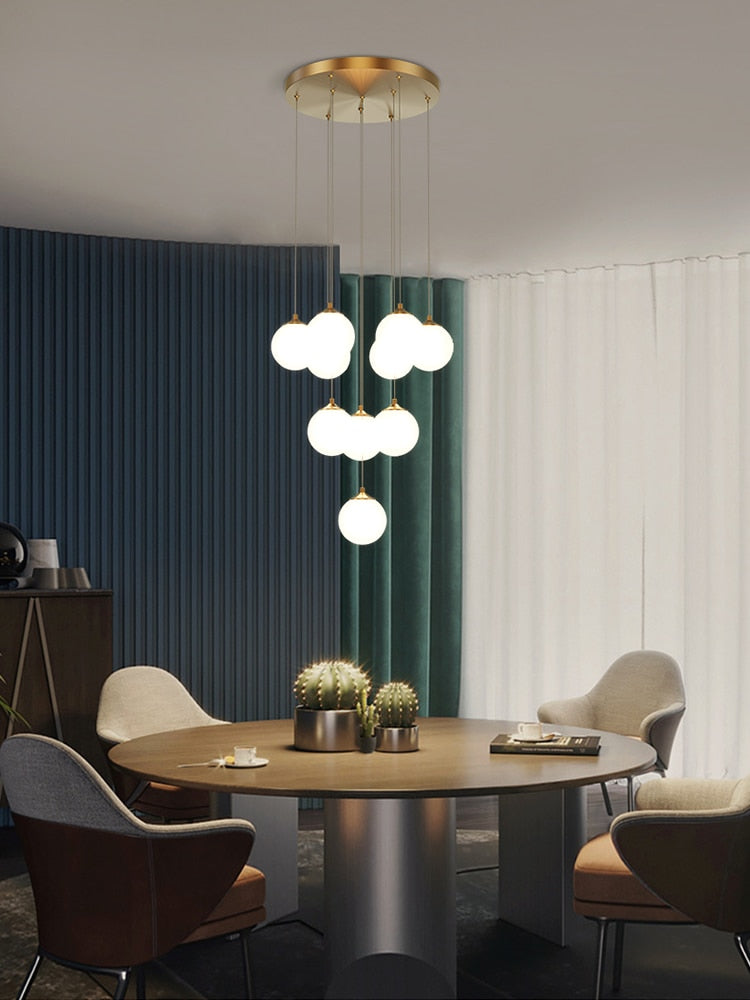 Moderne Mattglas-Kronleuchter