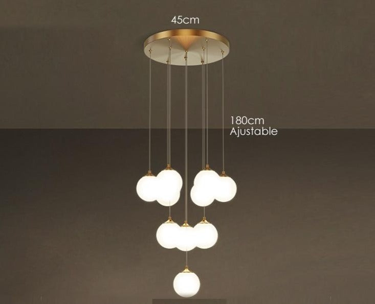 Moderne Mattglas-Kronleuchter