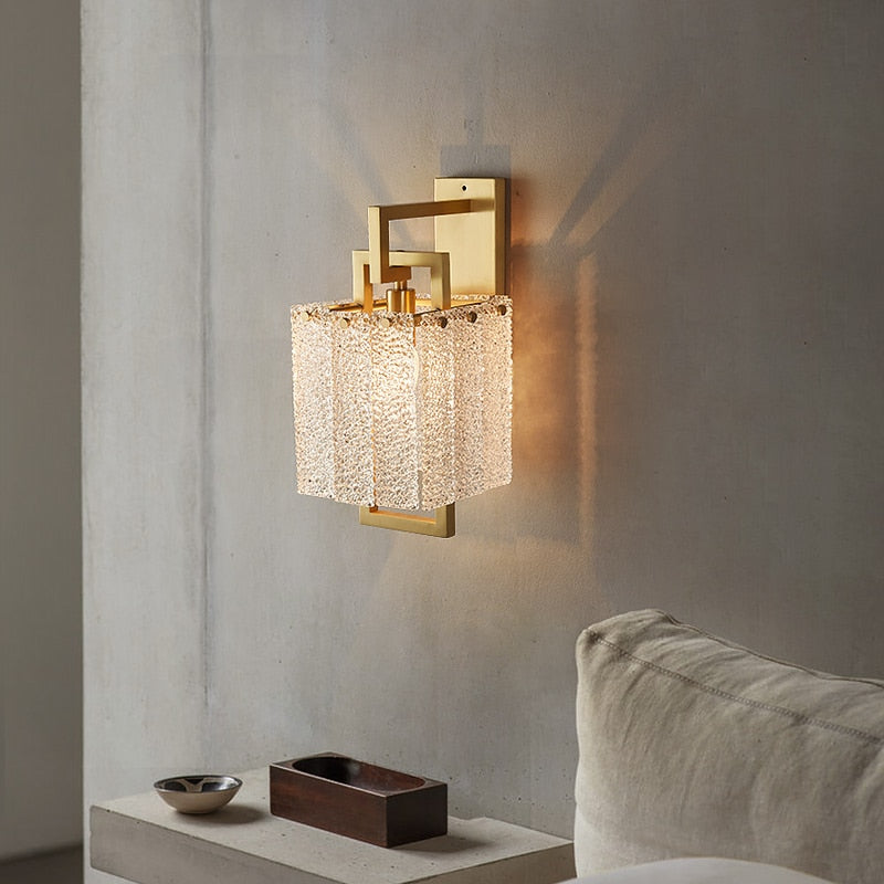 Moderne Texturierte Glas-Wandlampe