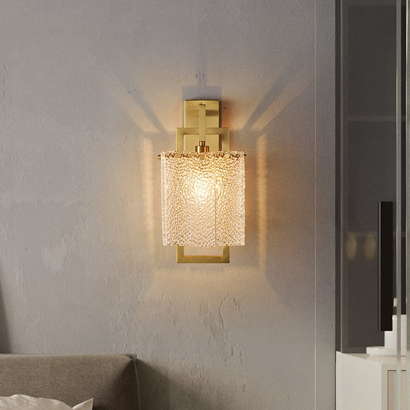 Moderne Texturierte Glas-Wandlampe