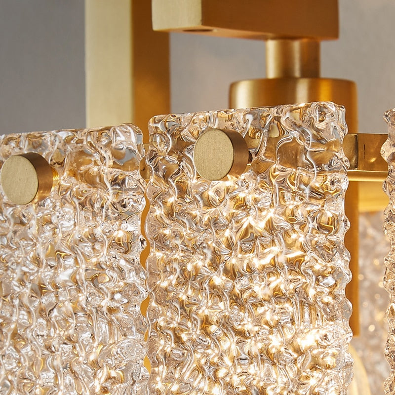 Moderne Texturierte Glas-Wandlampe
