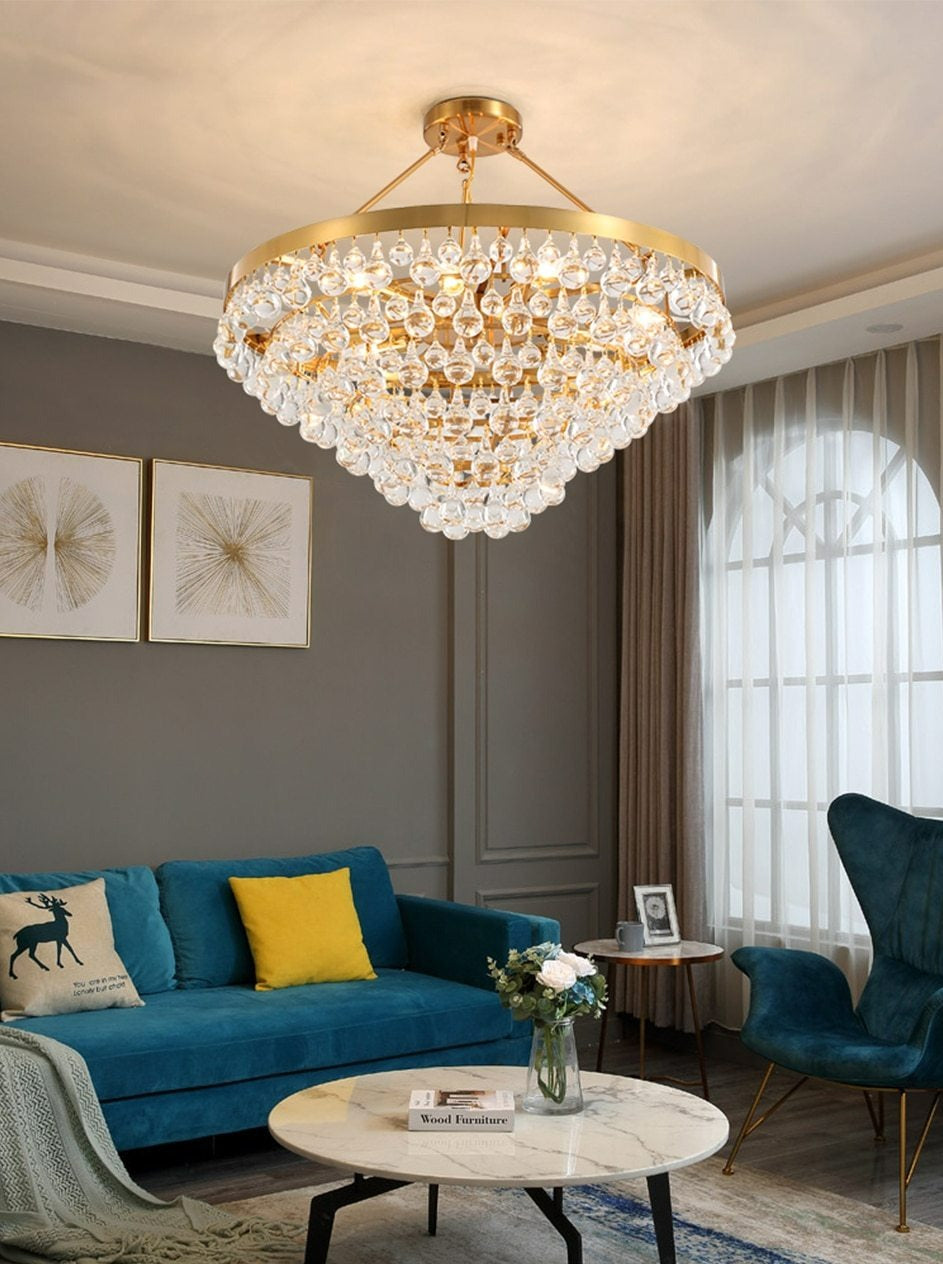 Modern Glass Crystal Tropfen-Kronleuchter