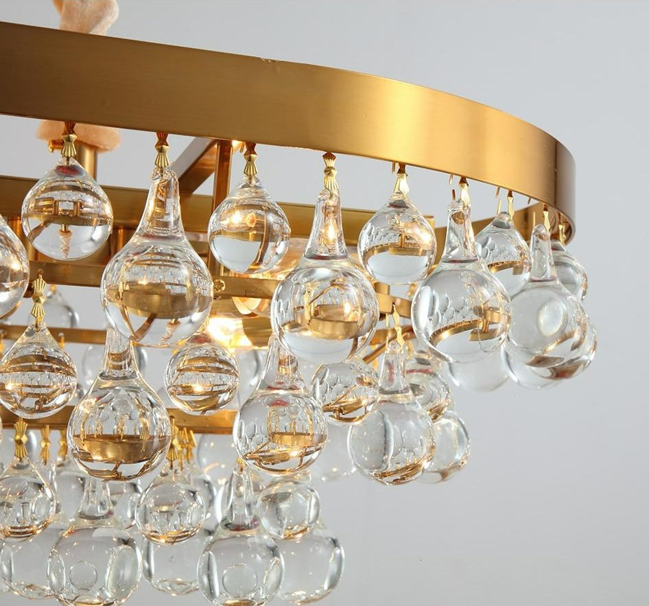 Modern Glass Crystal Tropfen-Kronleuchter