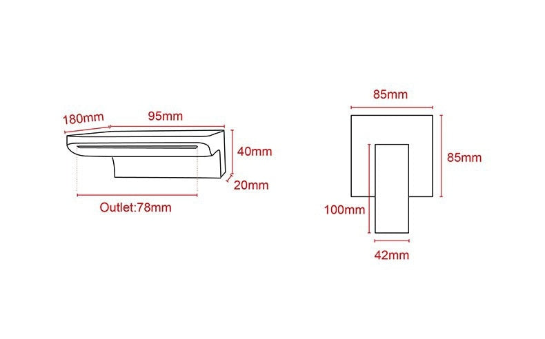 Moderne Wandmontagearmatur