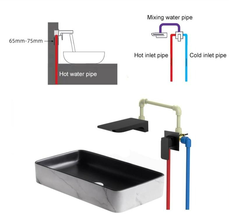 Moderne Wandmontagearmatur