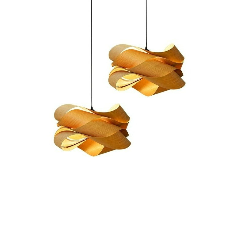 Moderne Schalenholz Pendelleuchten