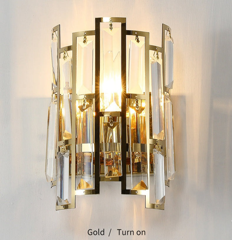 Cedric - Moderne Glas-Kristall-Wandleuchte