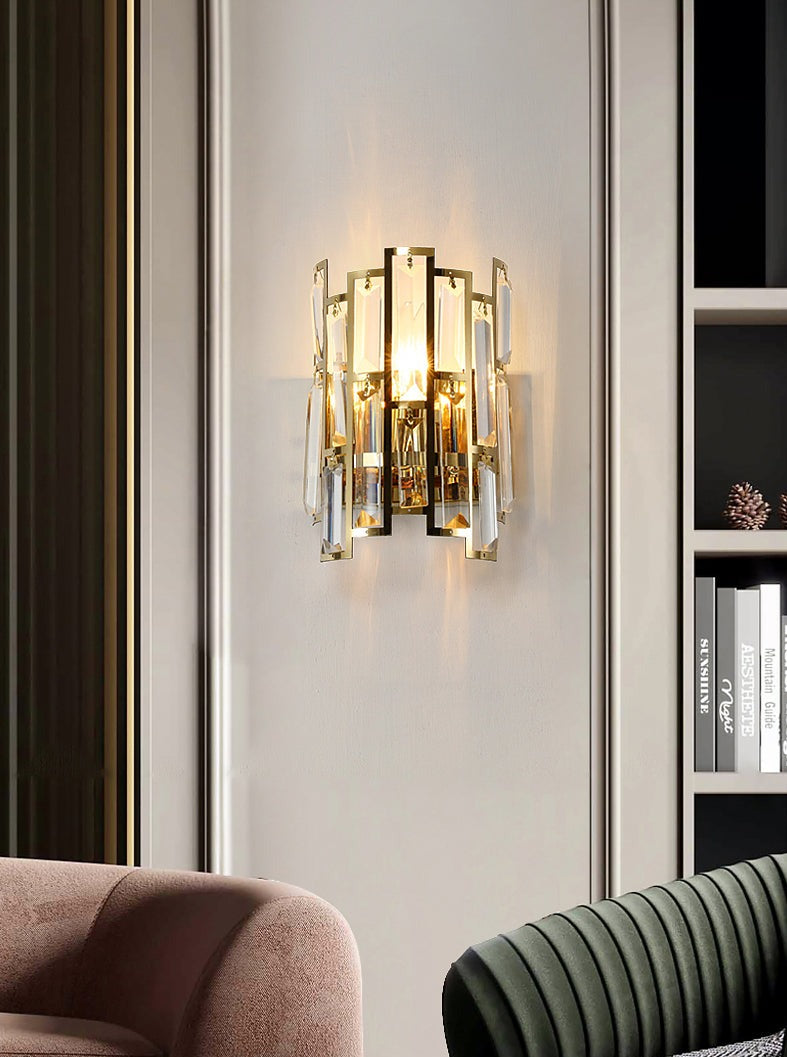 Cedric - Moderne Glas-Kristall-Wandleuchte