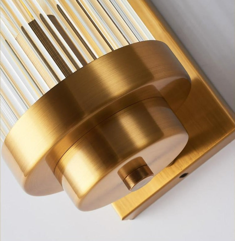 Moderne Glas-Säulen-Wandleuchte