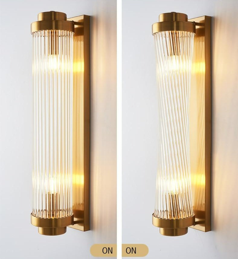 Moderne Glas-Säulen-Wandleuchte