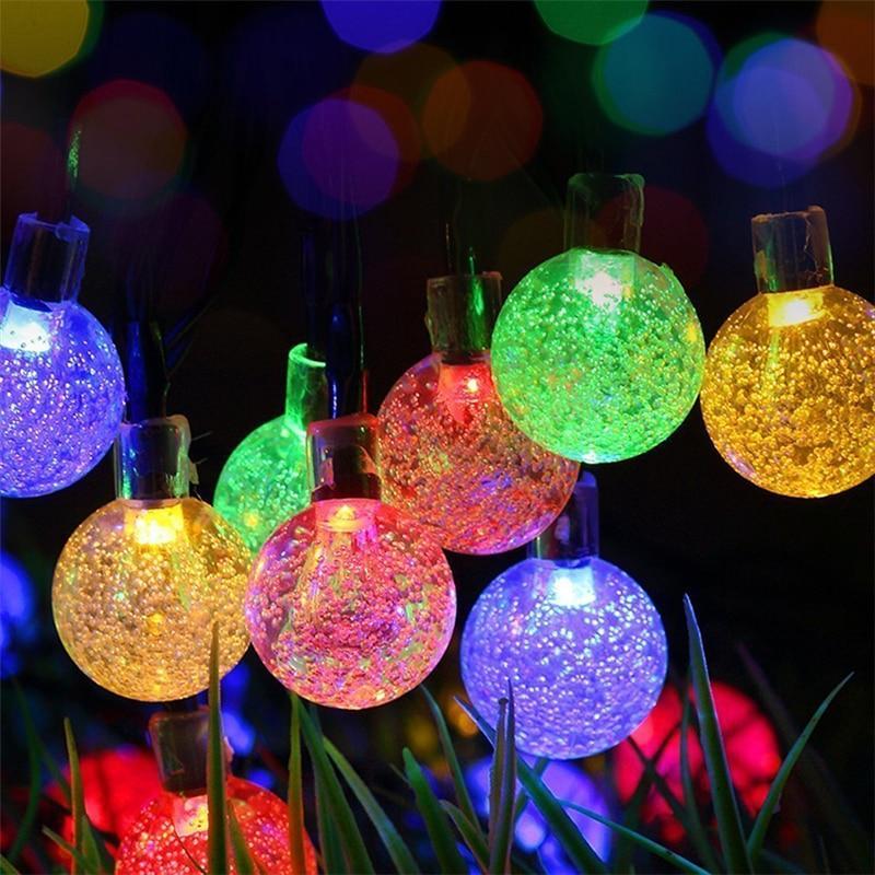 Bunte Solarbetriebene LED Globus Lichterketten