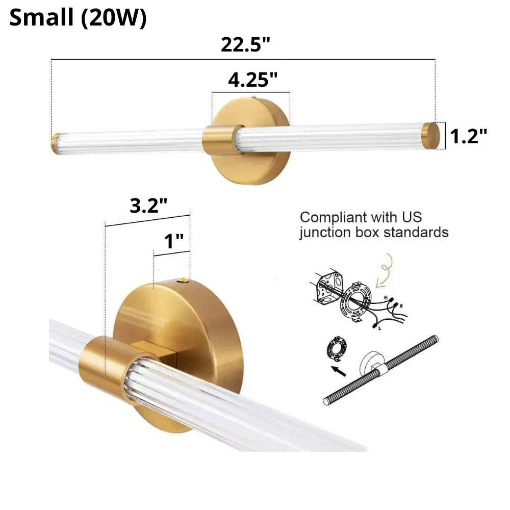 Tinsley - Zwei-Birnen LED Wand-/Waschbeckenleuchte