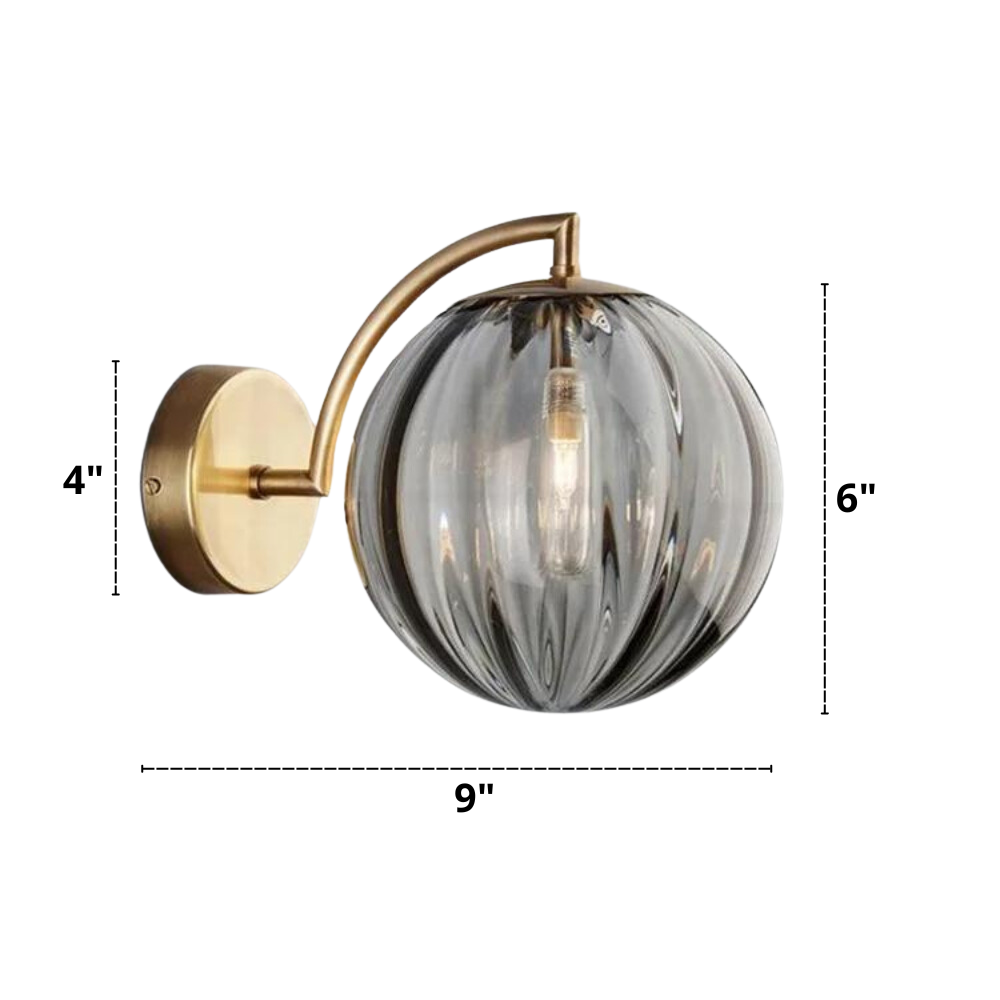 Howard - Glas-Globus-Wandlampe