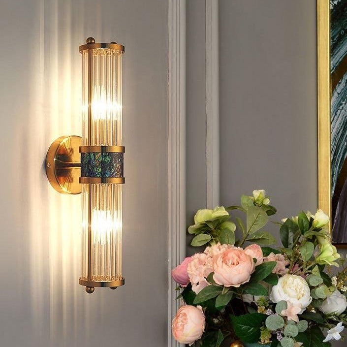 Glas-Kristall-Wandlampe