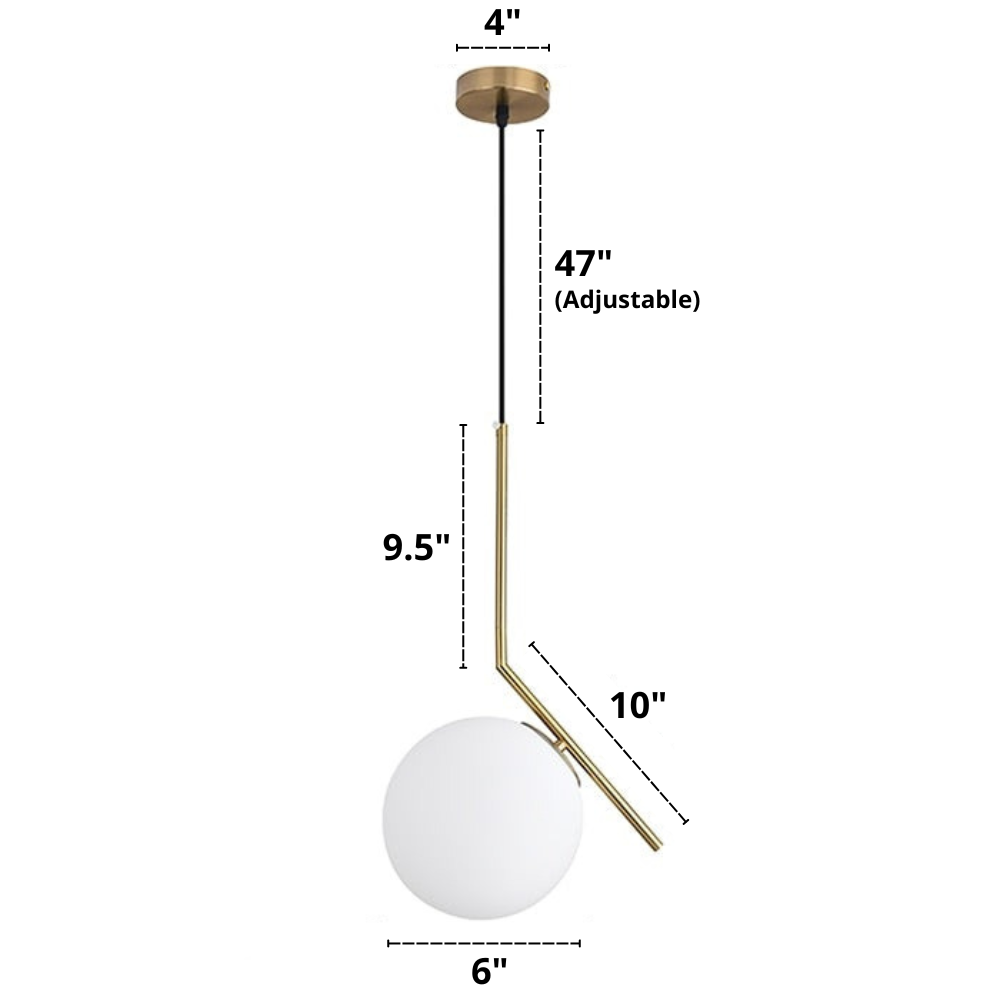 Moderne Frosted Glass Globe Pendelleuchten