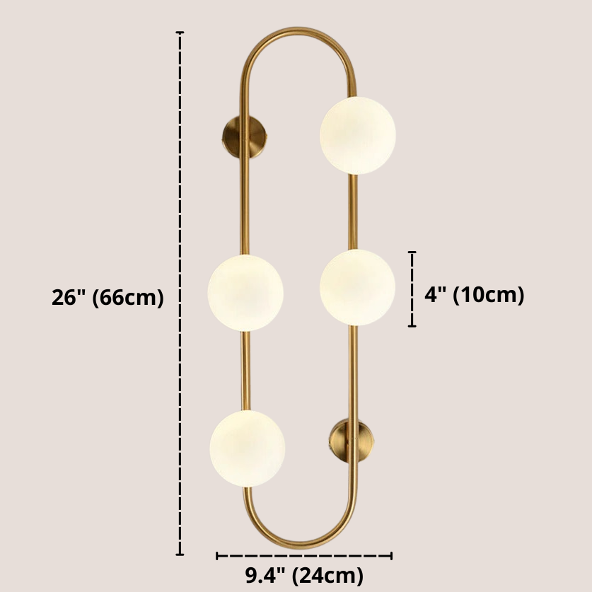 Danae - Moderne Mehrbulben-Wandlampe